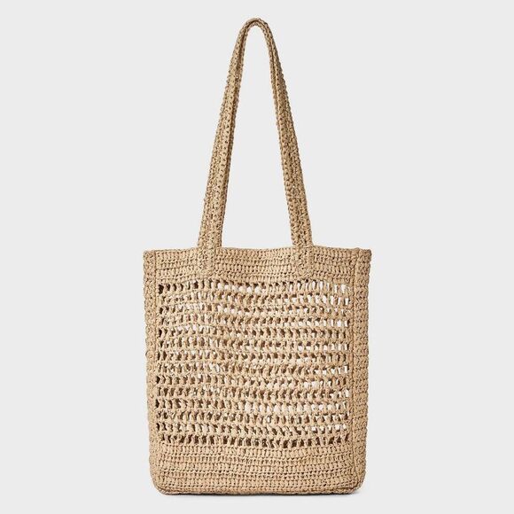 A New Day Handbags - A New Day - Raffia Tote Handbag - A New Day Natural Natural